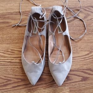 Steve Madden flats gray lecrew 10